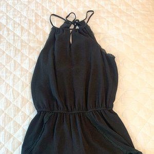 Aqua Black Romper